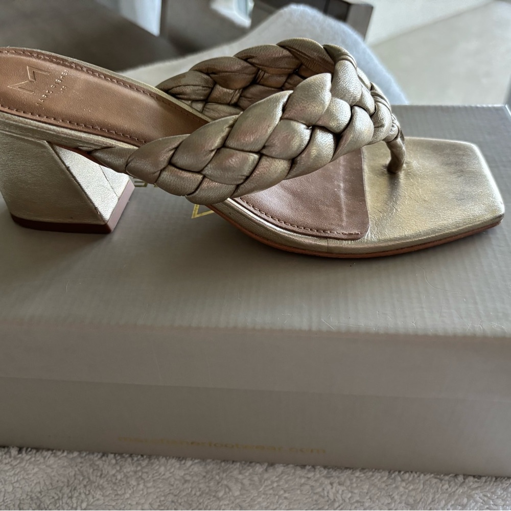 Marc Fisher Gold sandal